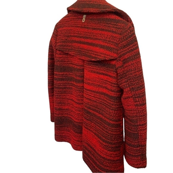 Mackage Marled Wool Blend Leather Trim Coat - Picture 13 of 14